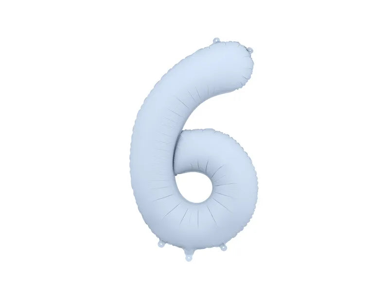 6 Year Figure Balloon Light Blue Matt Empty 86cm