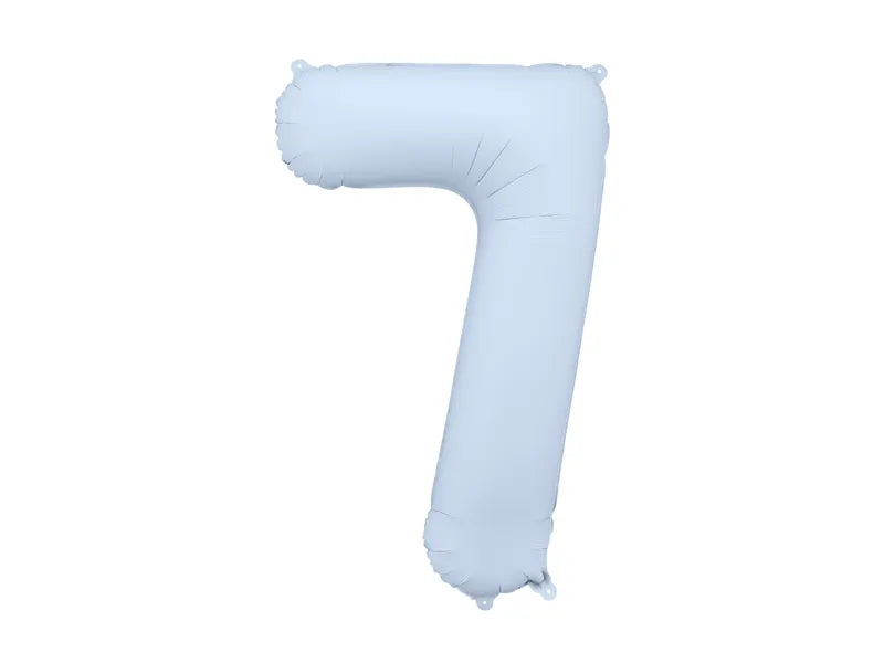 7 Year Figure Balloon Light Blue Matt Empty 86cm