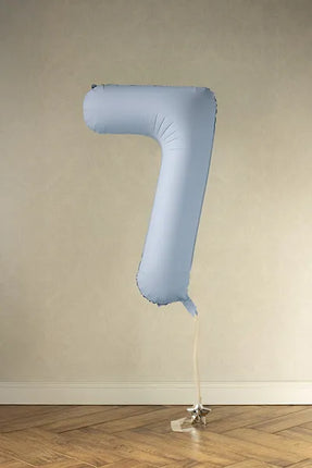 7 Year Figure Balloon Light Blue Matt Empty 86cm