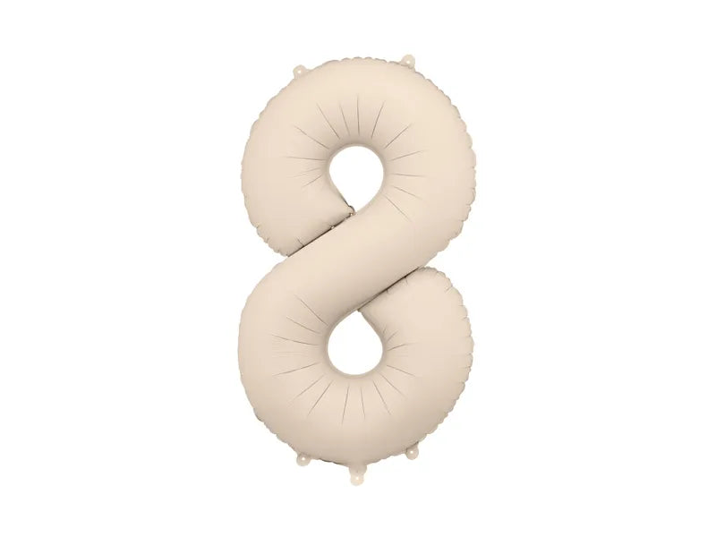 8 Year Figure Balloon Beige Matt Empty 86cm