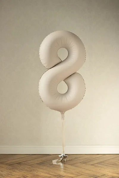 8 Year Figure Balloon Beige Matt Empty 86cm