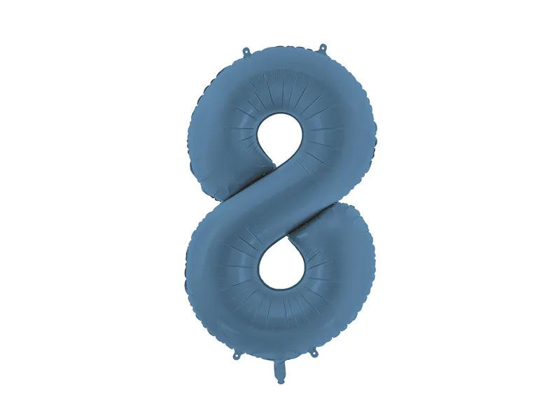 8 Year Figure Balloon Blue Matt Empty 86cm