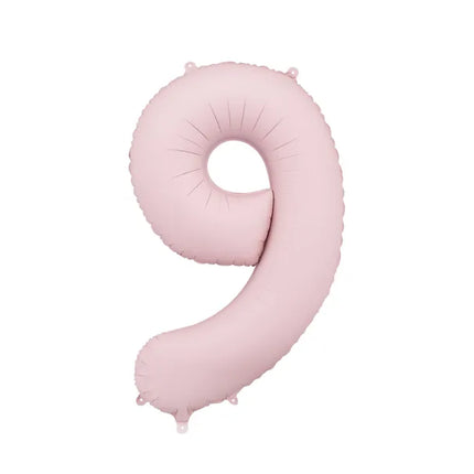 9 Year Figure Balloon Light Pink Empty 86cm