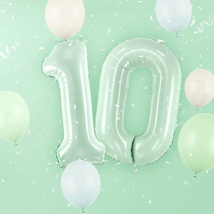 0 Year Figure Balloon Mint Green 72cm
