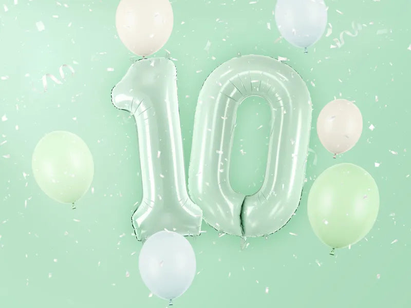 0 Year Figure Balloon Mint Green 72cm