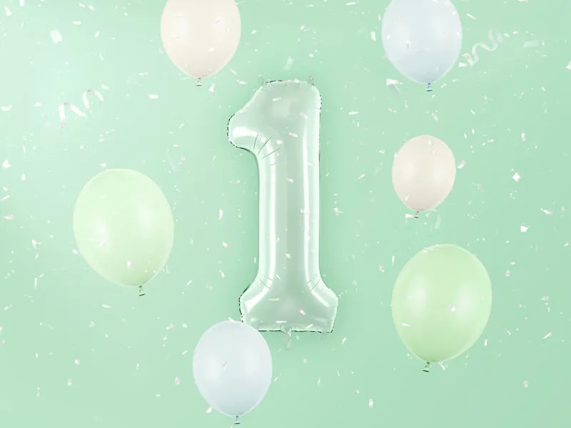 Ballon de 1 an Vert Menthe 72cm