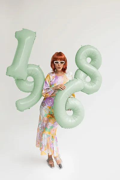 Ballon de 1 an Vert Menthe 72cm