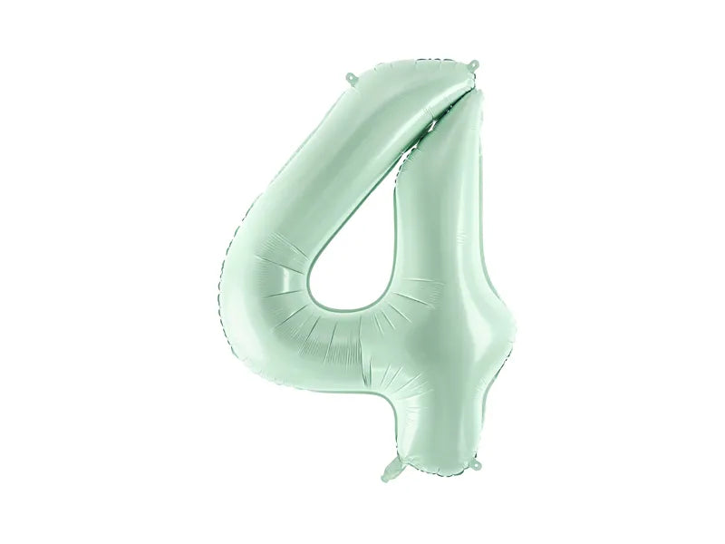 4 Year Figure Balloon Mint Green Empty 72cm