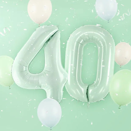 4 Year Figure Balloon Mint Green Empty 72cm