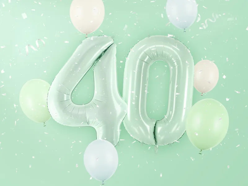 4 Year Figure Balloon Mint Green Empty 72cm