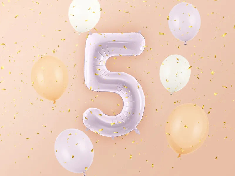 Ballon de 5 ans violet vide 72cm
