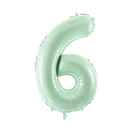 6 Year Figure Balloon Mint Green Empty 72cm