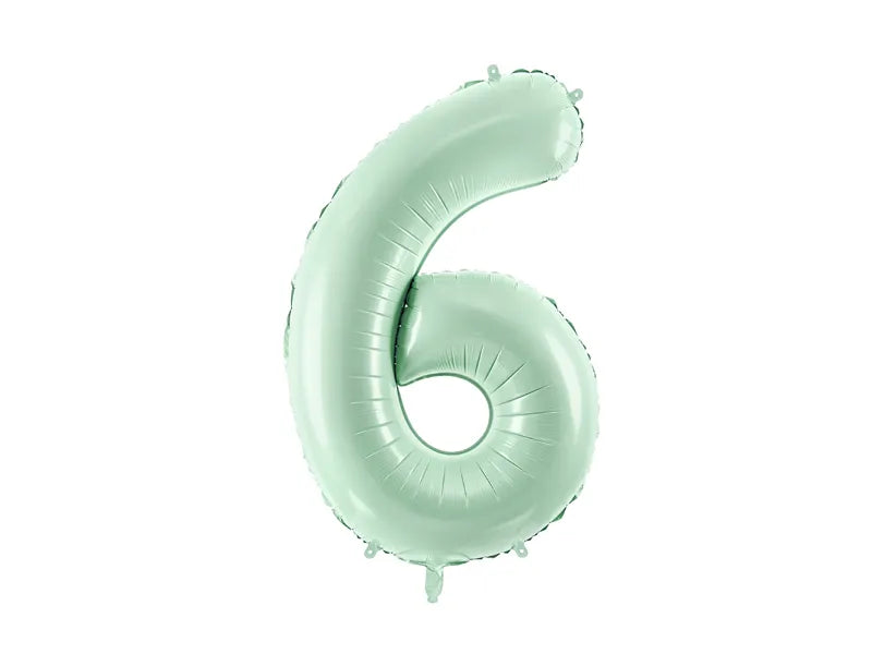6 Year Figure Balloon Mint Green Empty 72cm