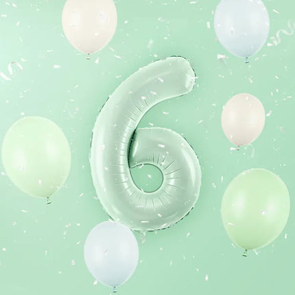 6 Year Figure Balloon Mint Green Empty 72cm