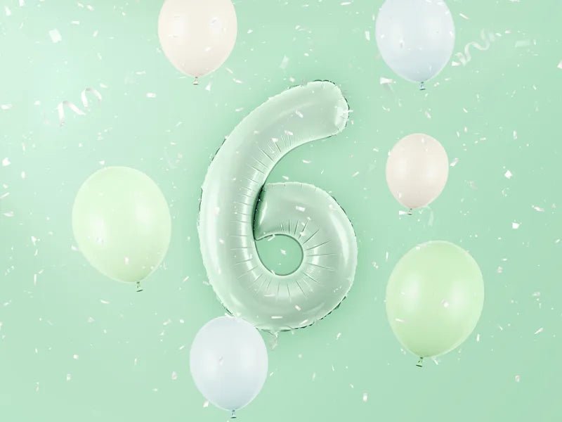6 Year Figure Balloon Mint Green Empty 72cm