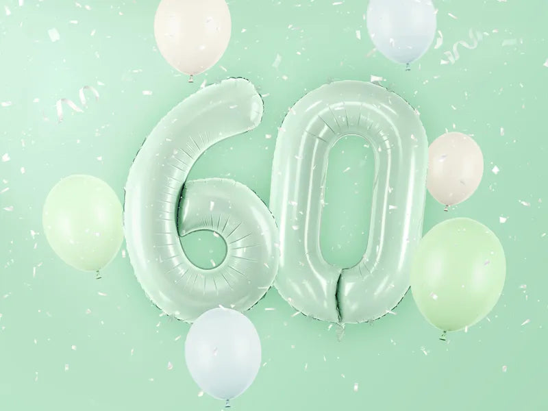 6 Year Figure Balloon Mint Green Empty 72cm