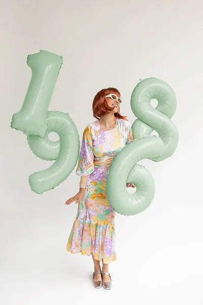 6 Year Figure Balloon Mint Green Empty 72cm