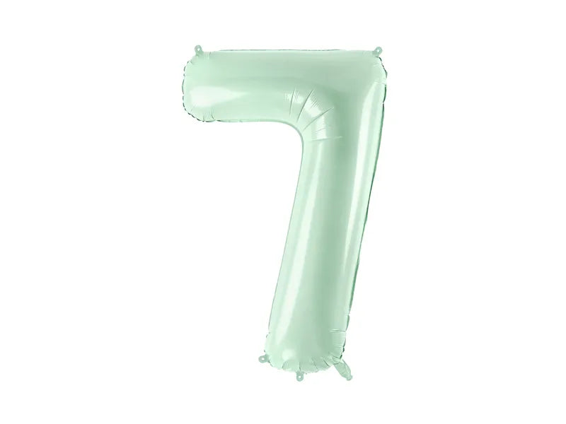 7 Year Figure Balloon Mint Green Empty 72cm