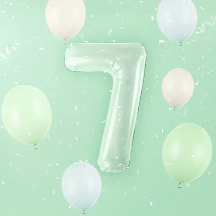 7 Year Figure Balloon Mint Green Empty 72cm
