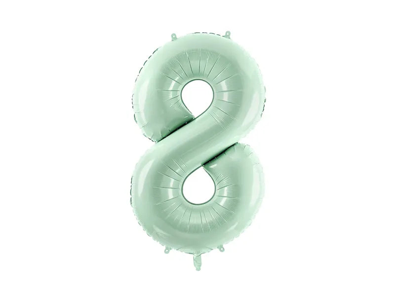 8 Year Figure Balloon Mint Green Empty 72cm