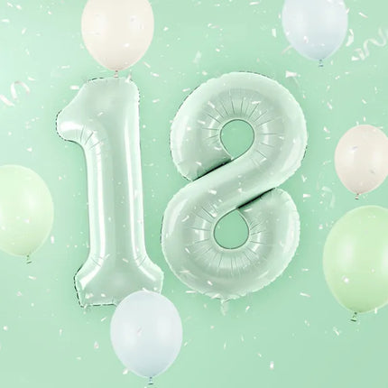 8 Year Figure Balloon Mint Green Empty 72cm