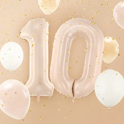 0 Year Figure Balloon Beige 72cm