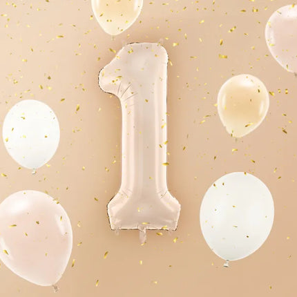 Ballon de 1 an Beige 72cm