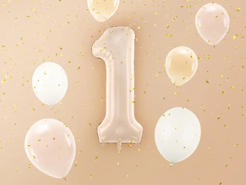 Ballon de 1 an Beige 72cm