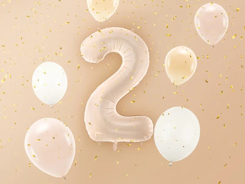 Ballon de 2 ans Beige 72cm