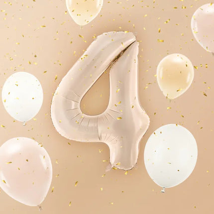 4 Year Figure Balloon Beige Gloss Empty 72cm