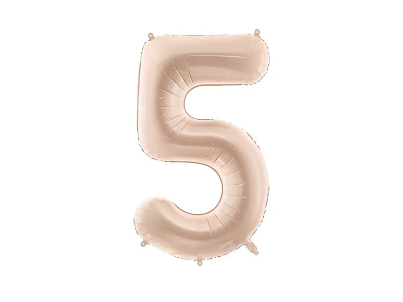 5 Year Figure Balloon Beige Gloss Empty 72cm