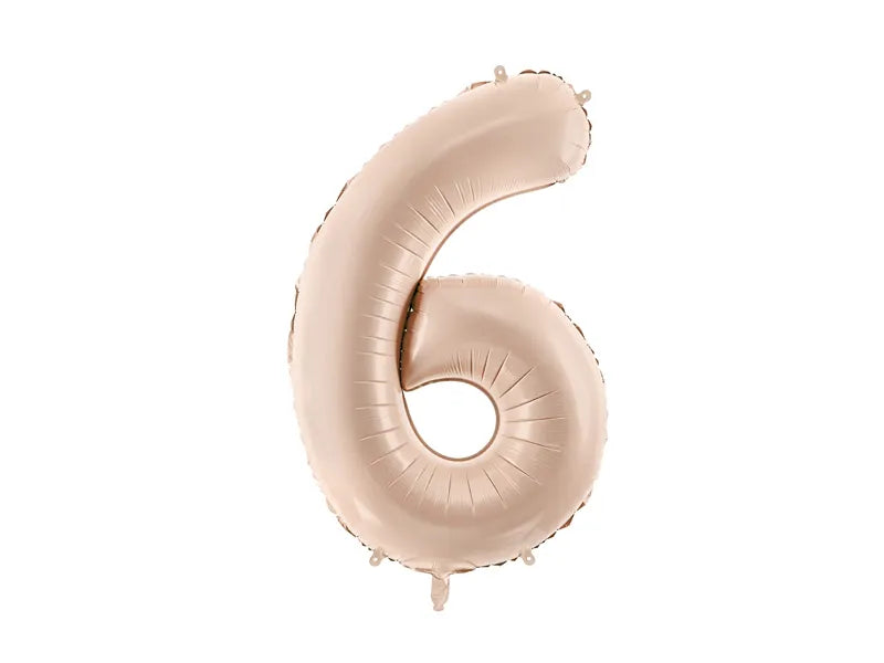 6 Year Figure Balloon Beige Gloss Empty 72cm