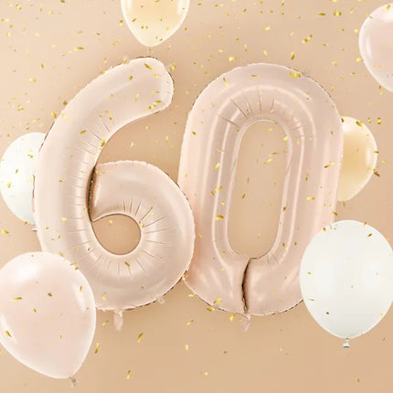 6 Year Figure Balloon Beige Gloss Empty 72cm