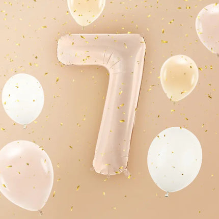 7 Year Figure Balloon Beige Gloss Empty 72cm