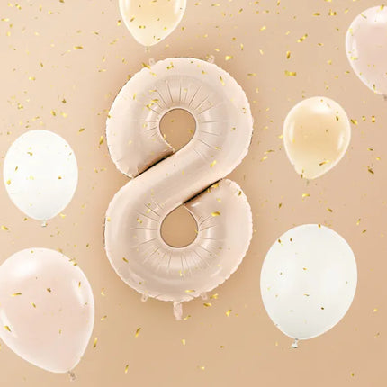 8 Year Figure Balloon Beige Gloss Empty 72cm