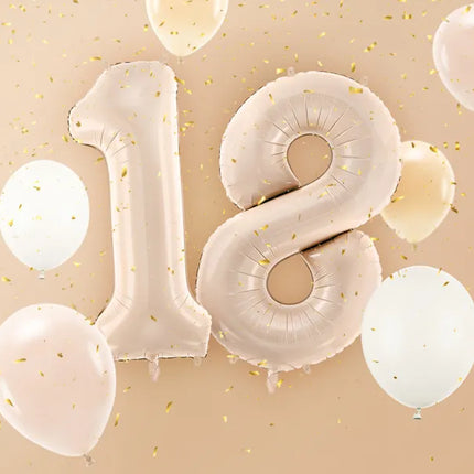 8 Year Figure Balloon Beige Gloss Empty 72cm