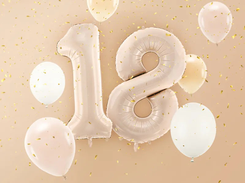8 Year Figure Balloon Beige Gloss Empty 72cm