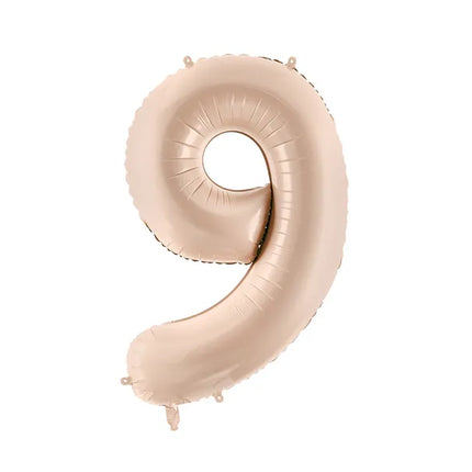 9 Year Figure Balloon Beige Gloss Empty 72cm