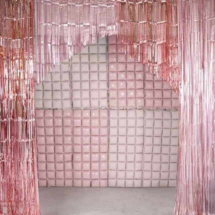 Rideau de porte rose pâle 1,10 m