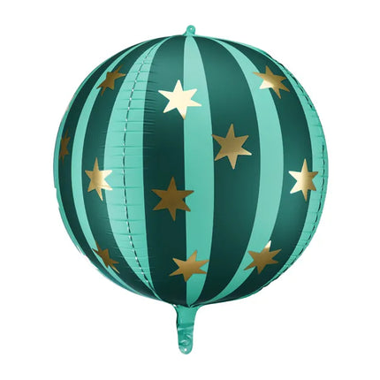 Ballon à l'hélium vert étoiles vide 75cm