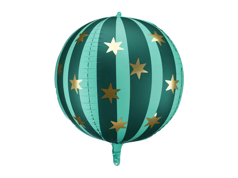 Ballon à l'hélium vert étoiles vide 75cm