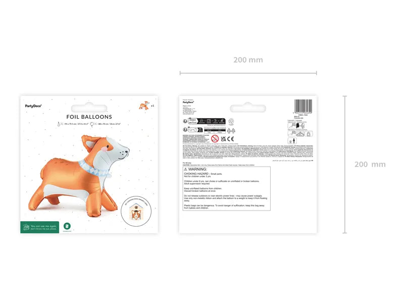 Ballon de baudruche Corgi 88cm Vide
