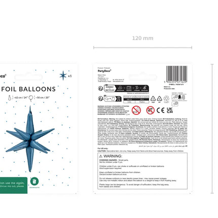Ballon étoile bleu foncé 50cm