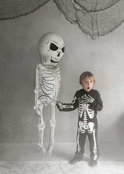 Ballon de baudruche Squelette XXL, 46x129 cm, mélange