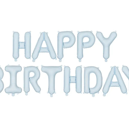 Ballon Lettre Joyeux Anniversaire Bleu 3.4m