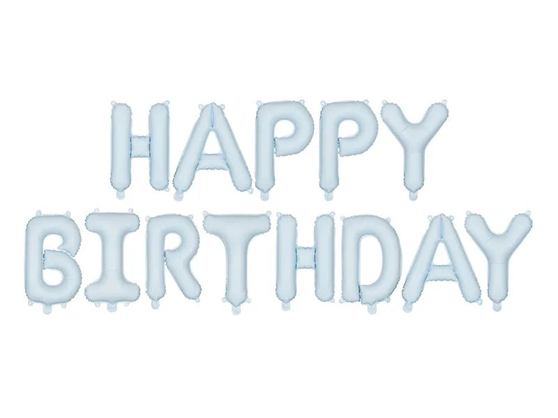 Ballon Lettre Joyeux Anniversaire Bleu 3.4m