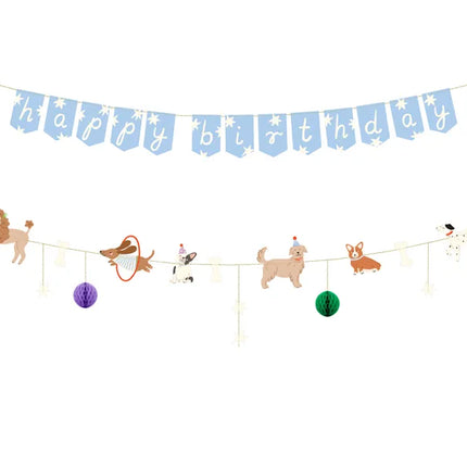 Guirlande de lettres Happy Birthday Chiens 2.1m