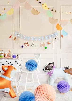 Guirlande de lettres Happy Birthday Chiens 2.1m