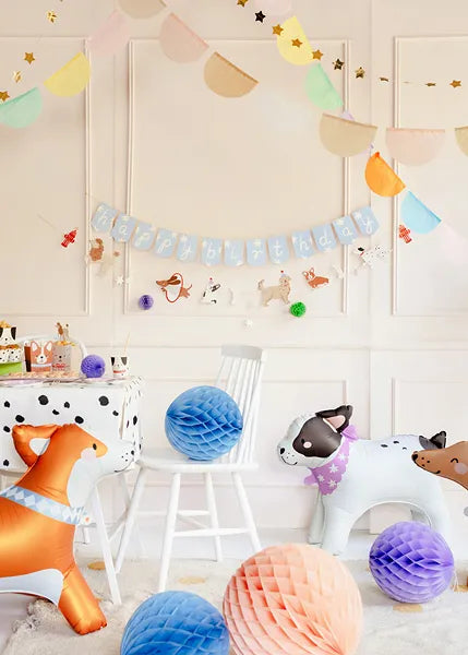 Guirlande de lettres Happy Birthday Chiens 2.1m