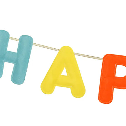 Guirlande de lettres Happy Birthday Feutre coloré 3m